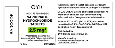 QYK VARDENAFIL HYDROCHLORIDE 102-30.jpg QYK VARDENAFIL HYDROCHLORIDE 102 30